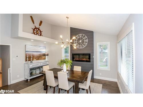 2169 Willard Avenue, Innisfil, ON - Indoor Photo Showing Dining Room With Fireplace