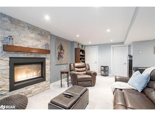 142 Livingstone Street W, Barrie, ON - Indoor Photo Showing Living Room With Fireplace