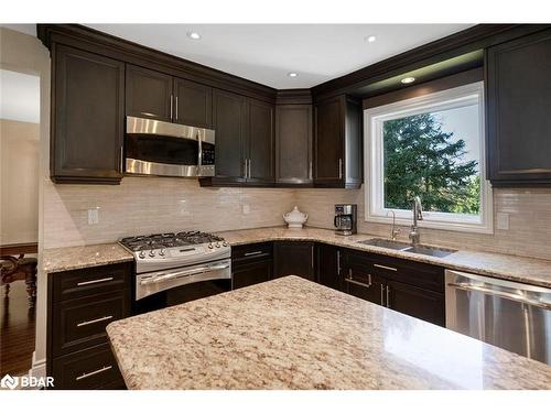 2038 Snow Valley Road, Springwater, ON - Indoor Photo Showing Kitchen With Stainless Steel Kitchen With Upgraded Kitchen