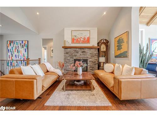 158 Mennill Drive, Minesing, ON - Indoor Photo Showing Living Room With Fireplace