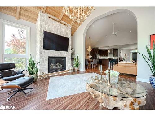 158 Mennill Drive, Minesing, ON - Indoor Photo Showing Living Room With Fireplace