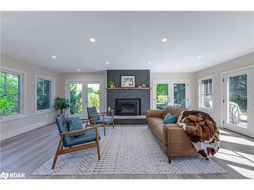 1680 Highway 26, Rr #2, Springwater, ON - Indoor Photo Showing Living Room With Fireplace