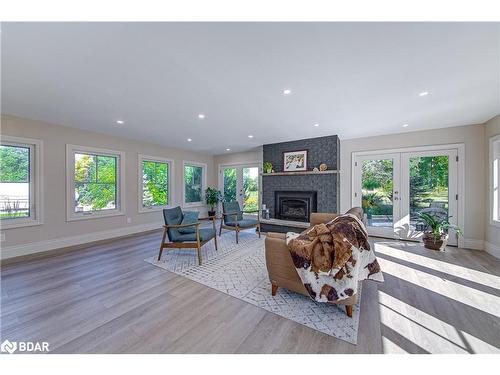 1680 Highway 26, Rr #2, Springwater, ON - Indoor Photo Showing Living Room With Fireplace