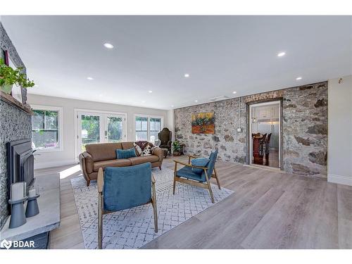 1680 Highway 26, Rr #2, Springwater, ON - Indoor Photo Showing Living Room With Fireplace