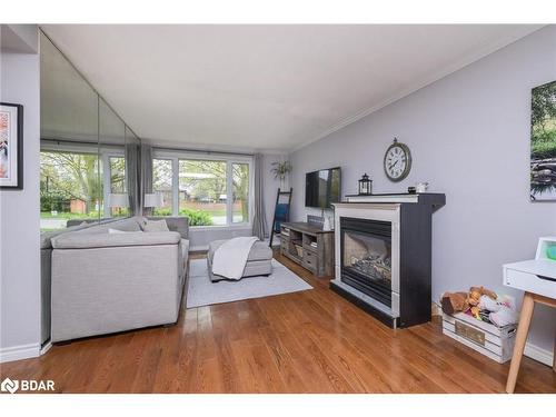 218 Beattie Avenue, Alliston, ON - Indoor Photo Showing Living Room With Fireplace