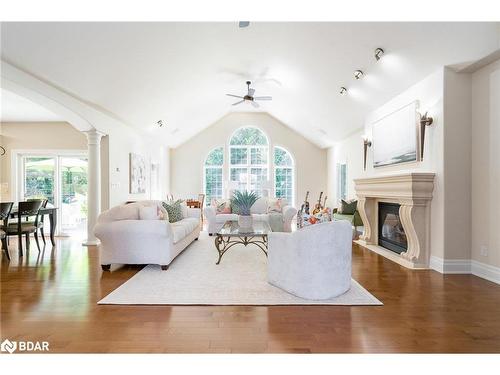 14 Lloyd Cook Drive W, Springwater, ON - Indoor Photo Showing Living Room With Fireplace