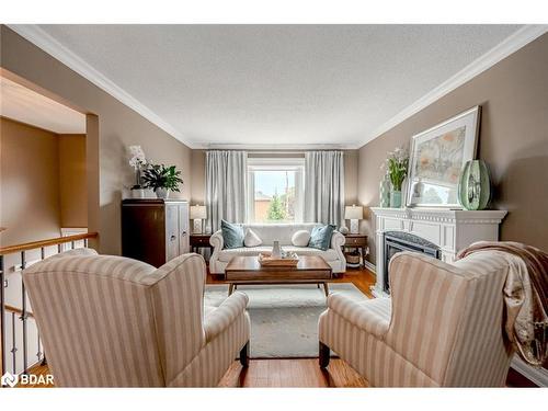 74 Gibbon Drive, Barrie, ON - Indoor Photo Showing Living Room With Fireplace