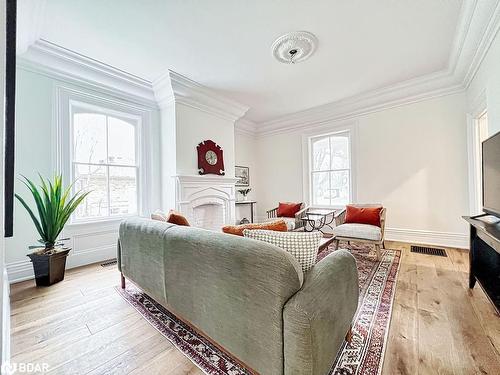 62 Shirley Avenue, Barrie, ON - Indoor Photo Showing Living Room With Fireplace