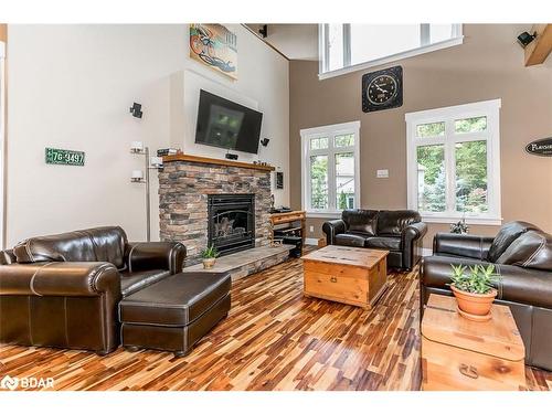 5 Dale Court, Oro-Medonte, ON - Indoor Photo Showing Living Room With Fireplace