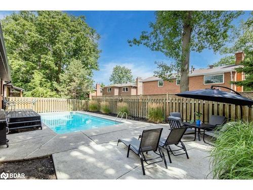 279 Anne Street N, Barrie, ON - Outdoor With In Ground Pool With Deck Patio Veranda