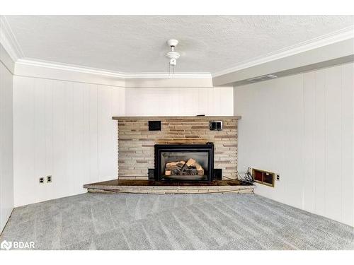 16 Lay Street, Barrie, ON - Indoor Photo Showing Living Room With Fireplace