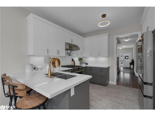 206 Prescott Drive, Stayner, ON - Indoor Photo Showing Kitchen With Double Sink With Upgraded Kitchen