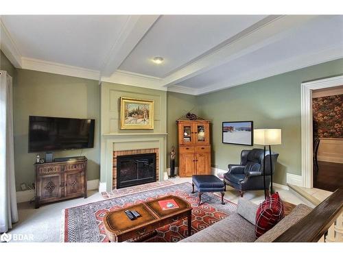 181 Peter Street N, Orillia, ON - Indoor Photo Showing Living Room With Fireplace