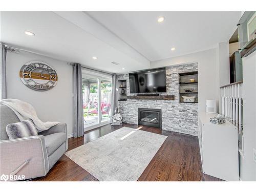 1 Columbia Road, Barrie, ON - Indoor Photo Showing Living Room With Fireplace