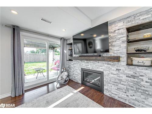 1 Columbia Road, Barrie, ON - Indoor Photo Showing Living Room With Fireplace