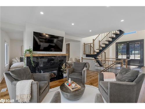 376 Brewery Lane, Orillia, ON - Indoor Photo Showing Living Room With Fireplace