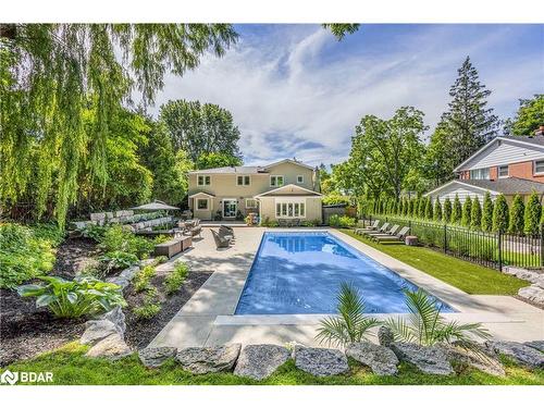 112 Collingwood Street, Barrie, ON - Outdoor With In Ground Pool With Backyard