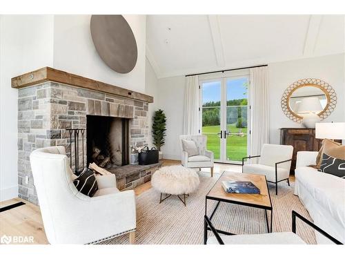 195851 Grey Road 7 Road, Kimberley, ON - Indoor Photo Showing Living Room With Fireplace