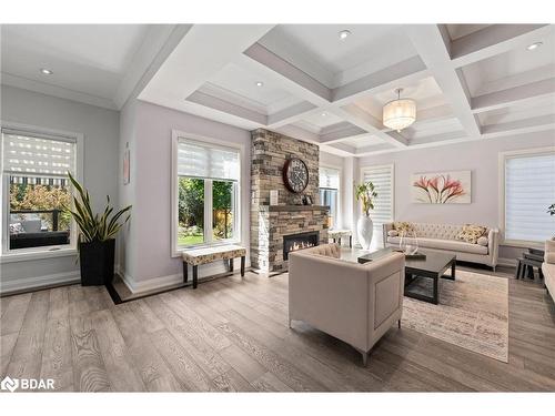 1648 Roslyn Avenue, Innisfil, ON - Indoor Photo Showing Living Room With Fireplace