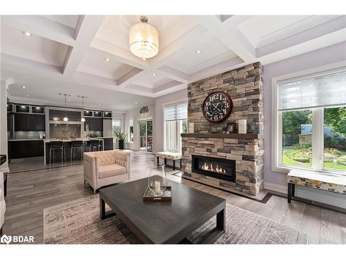 1648 Roslyn Avenue, Innisfil, ON - Indoor Photo Showing Living Room With Fireplace