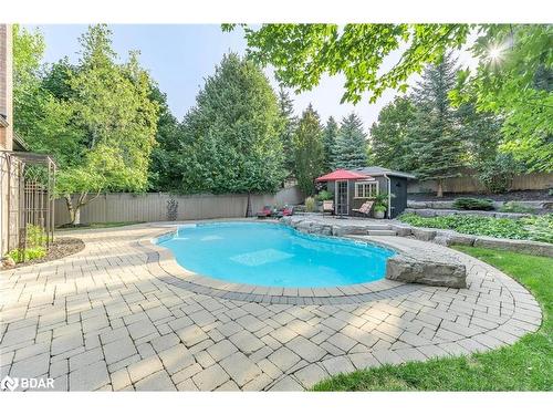 15 Cityview Circle, Barrie, ON - Outdoor With In Ground Pool With Deck Patio Veranda With Backyard