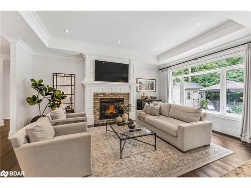 30 Black Creek Trail, Minesing, ON - Indoor Photo Showing Living Room With Fireplace