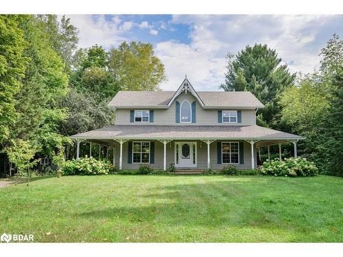 1390 Warminster Sideroad, Oro-Medonte, ON - Outdoor With Deck Patio Veranda With Facade