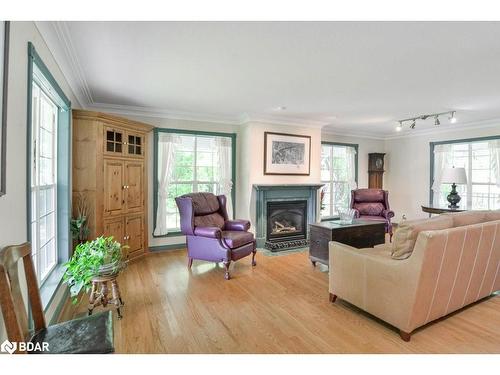 1390 Warminster Sideroad, Oro-Medonte, ON - Indoor Photo Showing Living Room With Fireplace