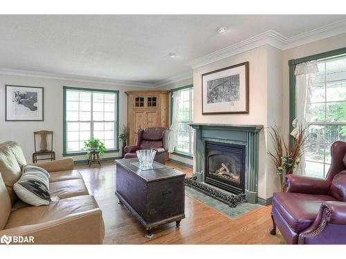 1390 Warminster Sideroad, Oro-Medonte, ON - Indoor Photo Showing Living Room With Fireplace