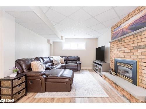 110 Chieftain Crescent, Barrie, ON - Indoor Photo Showing Living Room With Fireplace