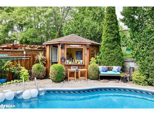 1205 Barnswallow Court, Peel, ON - Outdoor With In Ground Pool With Deck Patio Veranda With Backyard