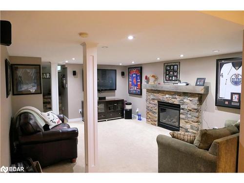 366 Cundles Road W, Barrie, ON - Indoor Photo Showing Living Room With Fireplace