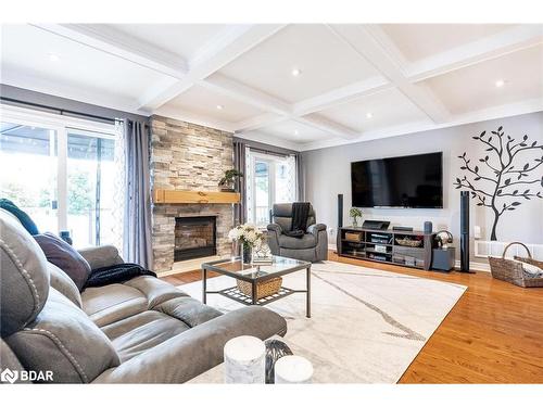 35 Princess Point Drive, Wasaga Beach, ON - Indoor Photo Showing Living Room With Fireplace