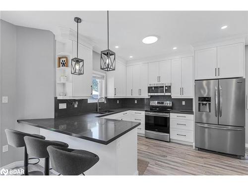 11 Black Ash Trail, Barrie, ON - Indoor Photo Showing Kitchen With Stainless Steel Kitchen With Double Sink With Upgraded Kitchen