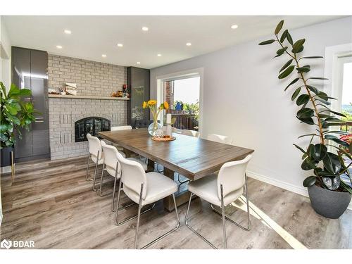 51 Gibbon Drive, Barrie, ON - Indoor Photo Showing Dining Room With Fireplace