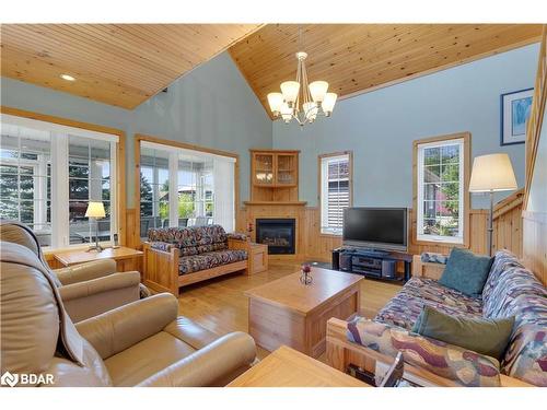 26 Algonquin Trail, Wasaga Beach, ON - Indoor Photo Showing Living Room With Fireplace