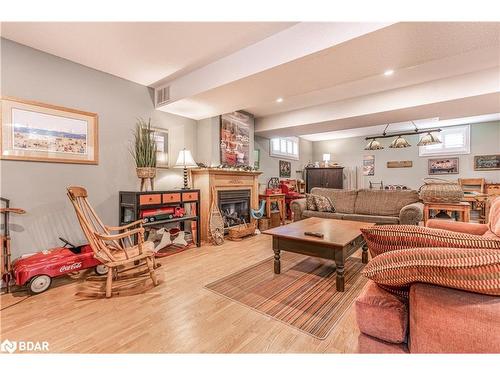 112 Crompton Drive, Barrie, ON - Indoor Photo Showing Living Room With Fireplace