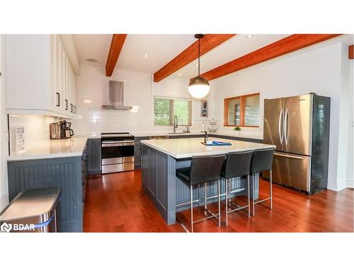 1016 Lawland Heights Road, Gravenhurst, ON - Indoor Photo Showing Kitchen With Stainless Steel Kitchen With Upgraded Kitchen