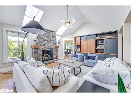 2030 Country Lane Court, Moffat, ON - Indoor Photo Showing Living Room With Fireplace