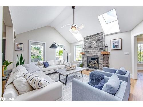 2030 Country Lane Court, Moffat, ON - Indoor Photo Showing Living Room With Fireplace