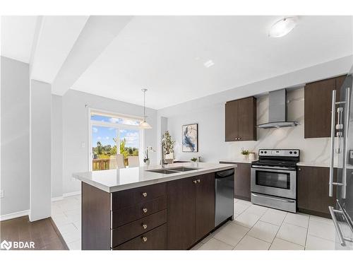 83 Longboat Run West Road, Brantford, ON - Indoor Photo Showing Kitchen With Stainless Steel Kitchen With Double Sink