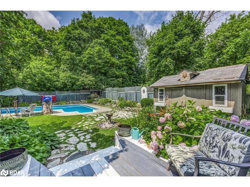 75 Patrick Street, Orillia, ON - Outdoor With In Ground Pool With Backyard