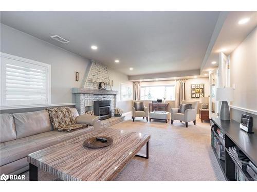 2904 20Th Side Road, Beeton, ON - Indoor Photo Showing Living Room With Fireplace