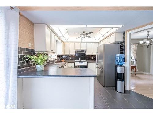 5 Michael Crescent, Barrie, ON - Indoor Photo Showing Kitchen With Double Sink