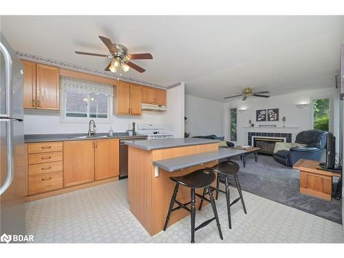 238 Walsh Crescent, Orangeville, ON - Indoor Photo Showing Kitchen With Fireplace