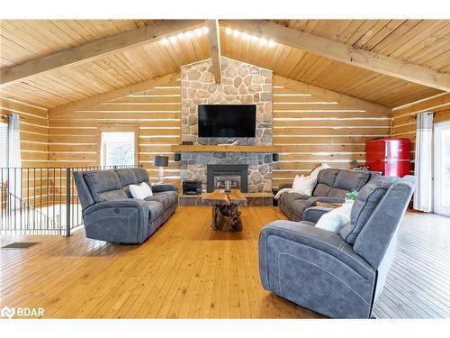 795744 Grey Road 19, The Blue Mountains, ON - Indoor Photo Showing Living Room With Fireplace