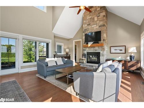 3 Morgan Drive, Oro-Medonte, ON - Indoor Photo Showing Living Room With Fireplace