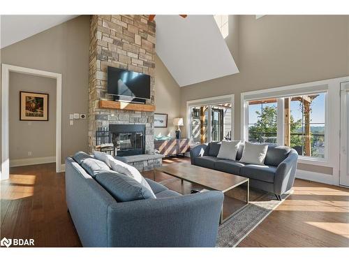 3 Morgan Drive, Oro-Medonte, ON - Indoor Photo Showing Living Room With Fireplace