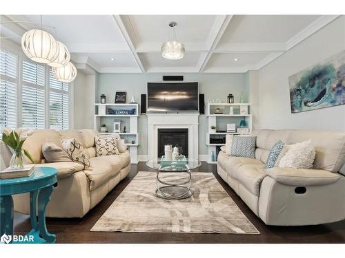 16 Oliver'S Mill Road Road, Springwater, ON - Indoor Photo Showing Living Room With Fireplace