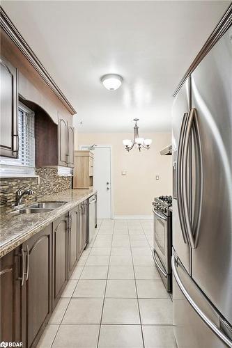 Upper-11 Juniper Crescent, Brampton, ON - Indoor Photo Showing Kitchen With Double Sink